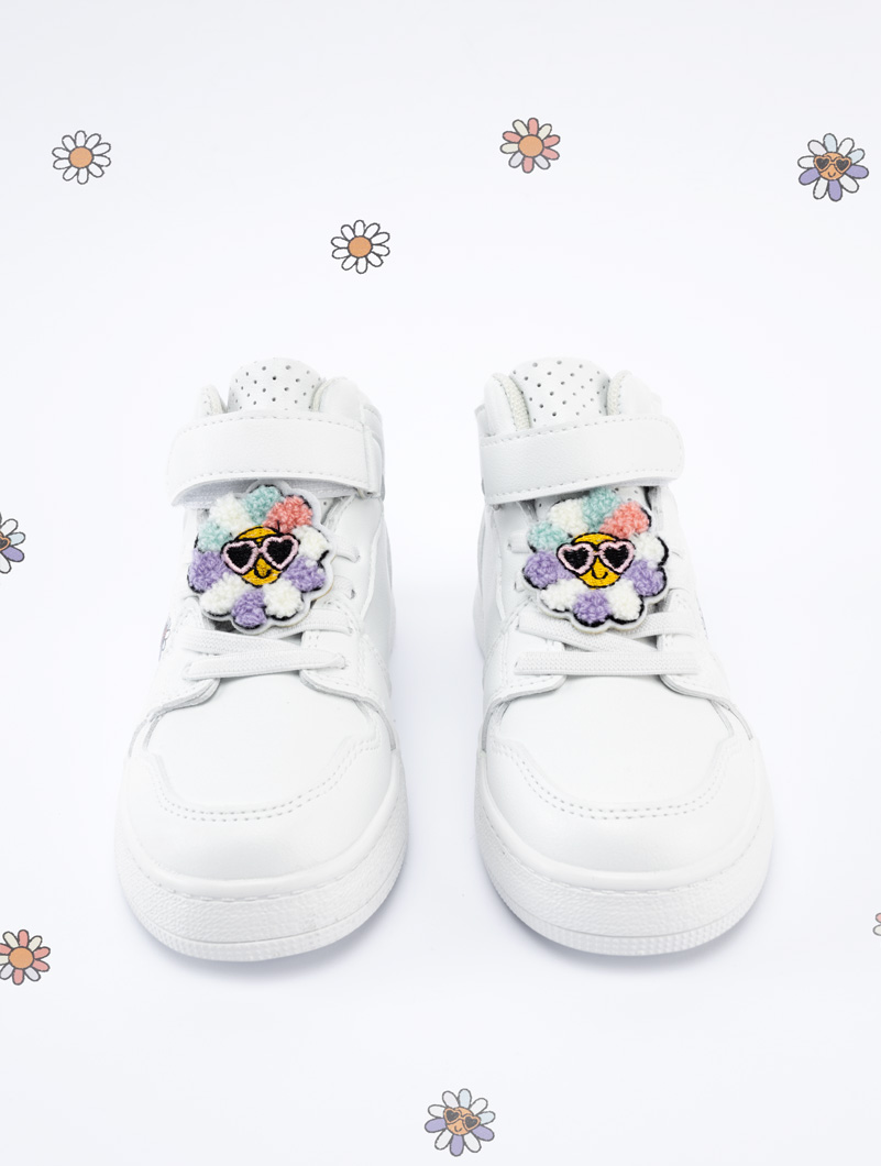 Baskets montantes avec design floral